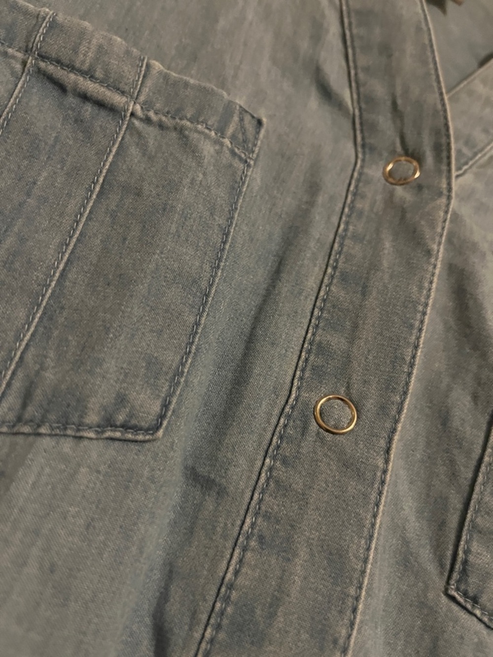 new directions Light Blue Denim Shirt Dress - Picture 5 of 7